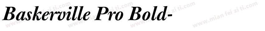 Baskerville Pro Bold字体转换